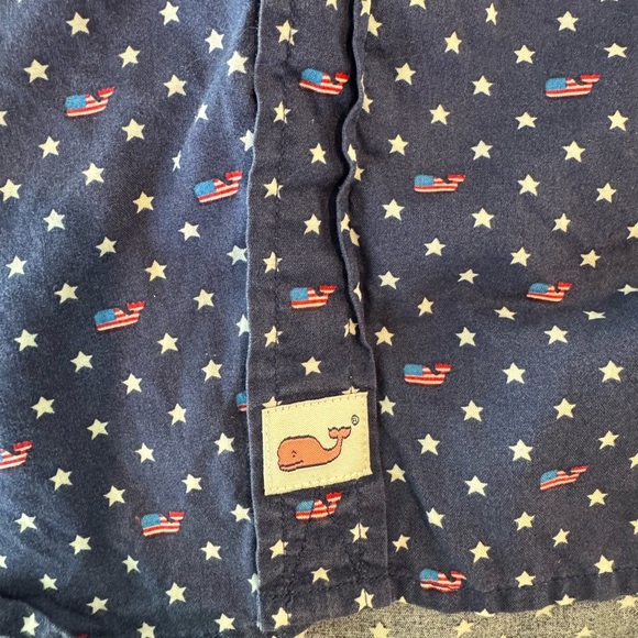 Vineyard Vines Slim Fit Murray Shirt Red White & Blue Flag Size Large - Picture 5 of 5